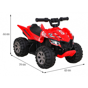 Quad The Fastest na akumulator dla dzieci Czerwony + Silnik 25W